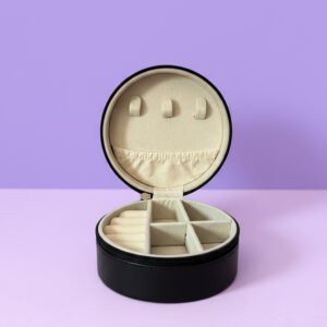 Joyero circular negro